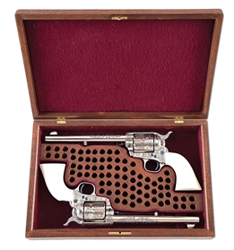 (M) SEQUENTIAL PAIR OF BEN LANE ENGRAVED COLT SINGLE ACTION ARMY .45 LC REVOLVERS