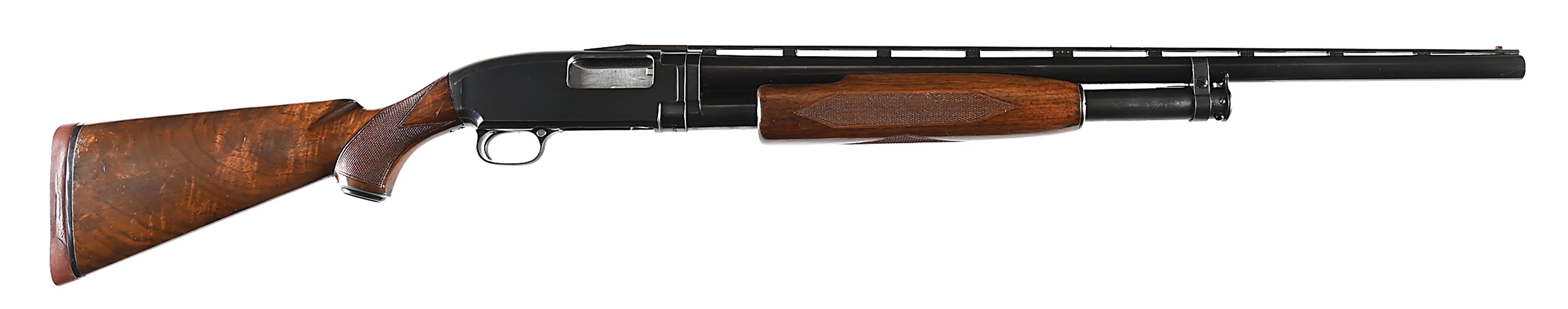 (C) SKEET GRADE WINCHESTER MODEL 12 12 GAUGE SLIDE ACTION SHOTGUN WITH VENTILATED RIB.