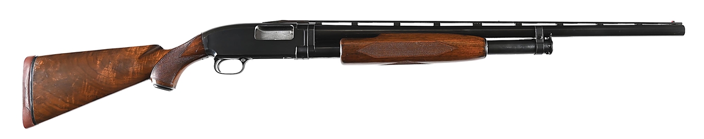 (C) SKEET GRADE WINCHESTER MODEL 12 12 GAUGE SLIDE ACTION SHOTGUN WITH VENTILATED RIB.