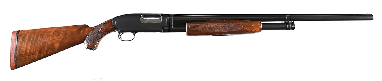(C) SCARCE WINCHESTER MODEL 12 SUPER GRADE FIELD SLIDE ACTION SHOTGUN.