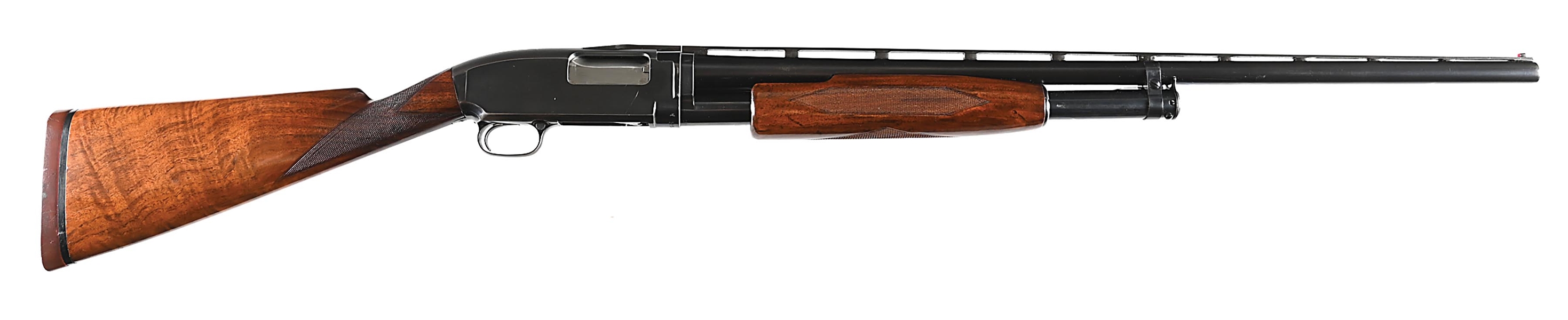 (C) WINCHESTER MODEL 12 TRAP SLIDE ACTION SHOTGUN.
