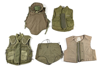 LOT OF 5: VIETNAM WAR ERA FLAK JACKETS.