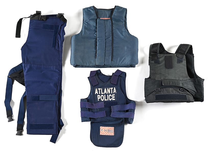 LOT OF 4: POLICE BODY ARMOR. 