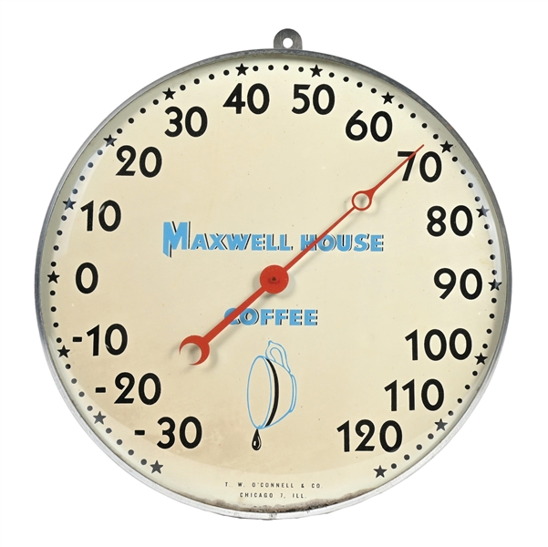 MAXWELL HOUSE COFFEE ADVERTISING THERMOMETER