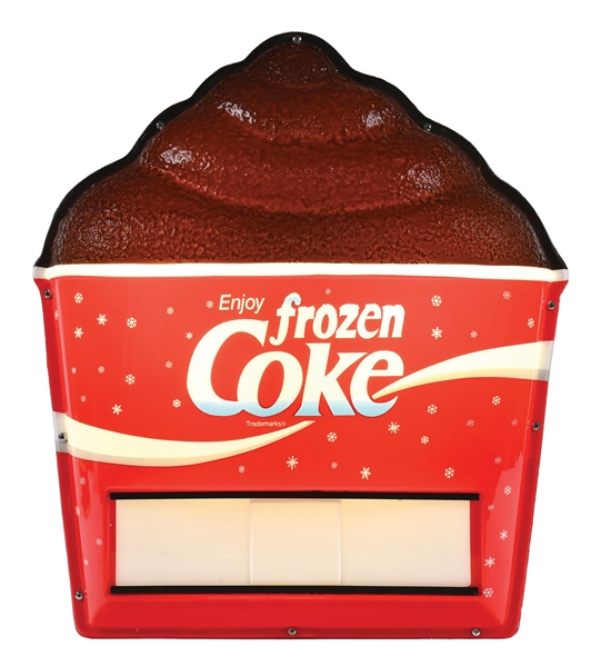 ENJOY FROZEN COKE VACUUFORM LIGHT-UP DISPLAY SIGN