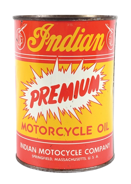 INDIAN PREMIUM MOTORCYCLE OIL ONE QUART CAN