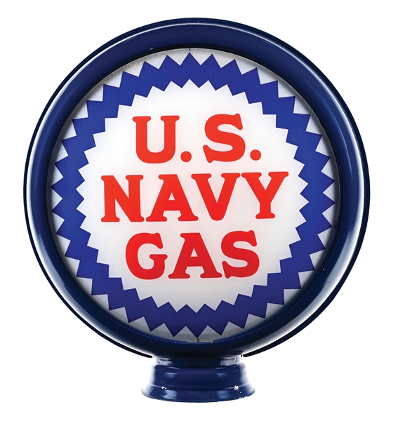 U.S. NAVY GAS COMPLETE 15" GLOBE ON METAL HIGH PROFILE BODY