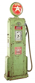 ORIGINAL WAYNE MODEL #866 GAS PUMP IN ASSOCIATED FLYING A GASOLINE