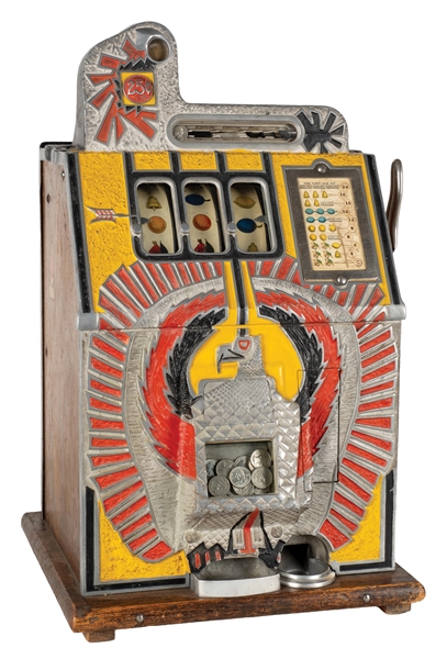 25¢ MILLS WAR EAGLE SLOT MACHINE