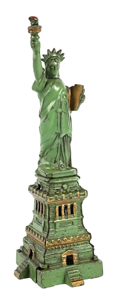 LARGE GREEN STATUE OF LIBERTY STILL BANK