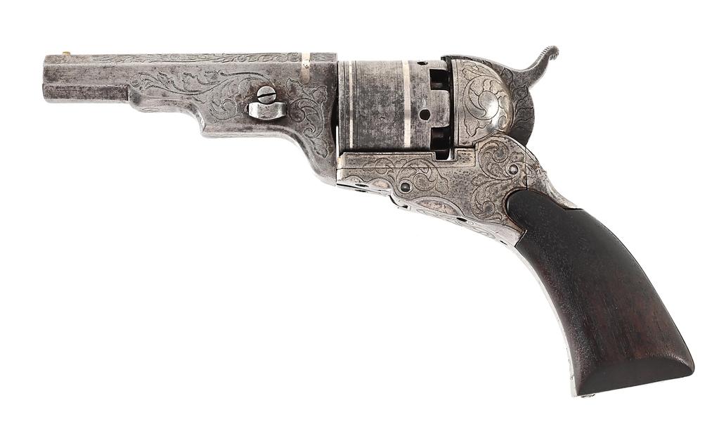 (A) EARLY ENGRAVED BREVETE PATERSON NO. 5 PERCUSSION REVOLVER