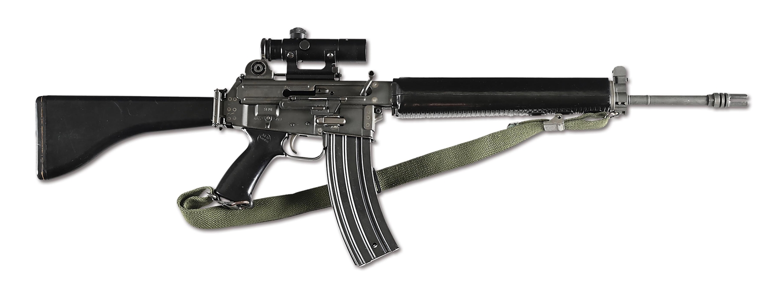(N) EXCEPTIONAL COSTA MESA ARMALITE AR-18 MACHINE GUN WITH ORIGINAL SCOPE AND PROVENANCE TO SPECIAL TACTICS AND RESPONSE TEAM (CURIO & RELIC).