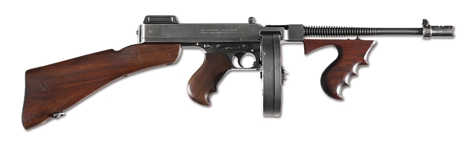 (N) MATCHING SAVAGE MANUFACTURED AUTO ORDNANCE 1928AC THOMPSON MACHINE GUN (CURIO & RELIC).
