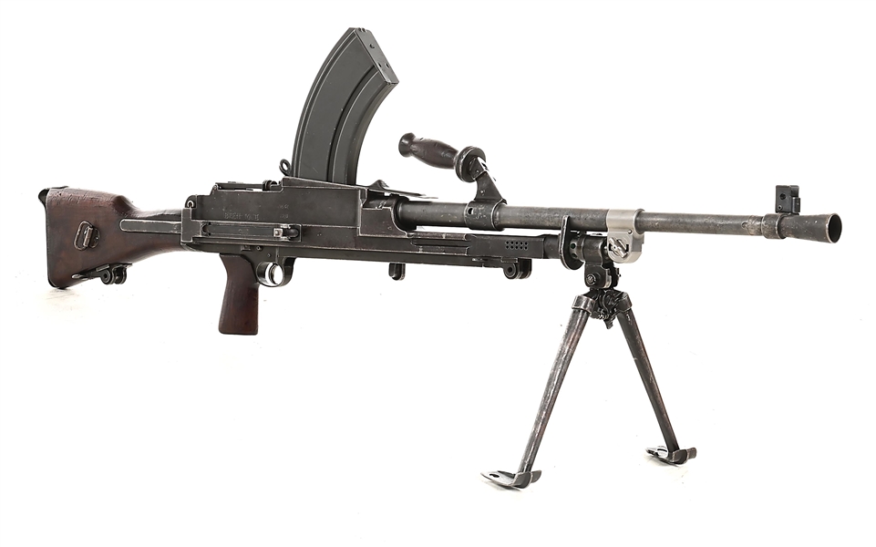 (N) FINE ORIGINAL CONDITION WWII BREN MARK II MACHINE GUN WITH ACCESSORIES (CURIO & RELIC).