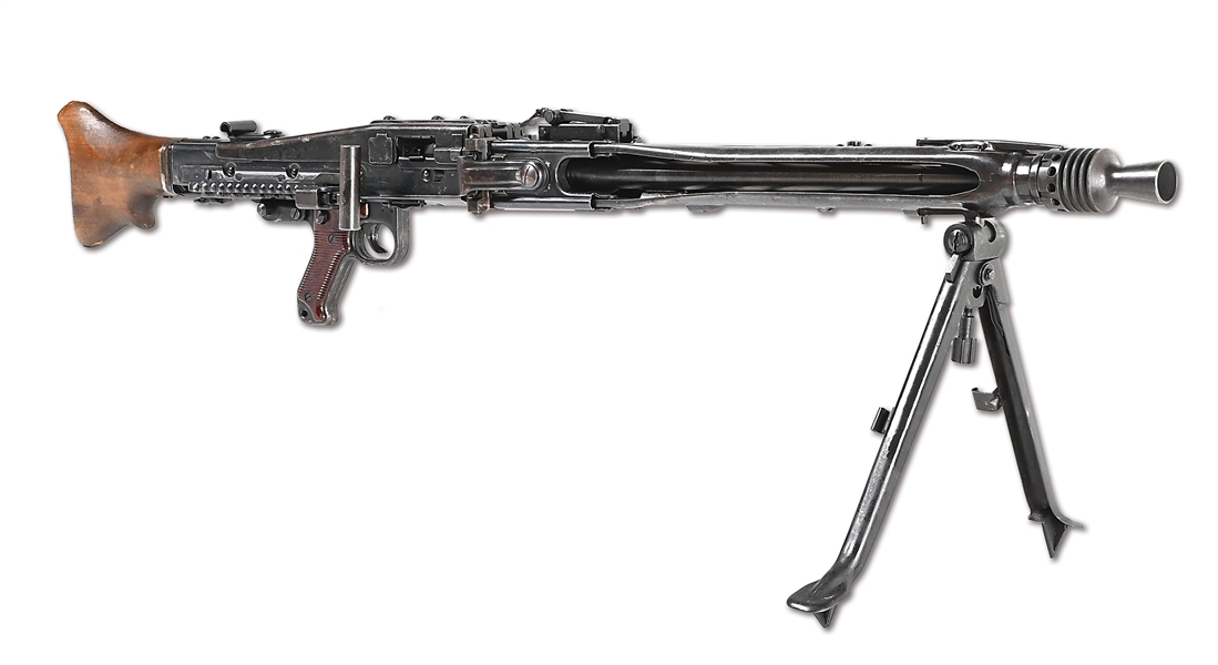 (N) EXCEPTIONAL MATCHING GERMAN WWII MG-42 MACHINE GUN WITH PROVENANCE TO USAF BG (RET) BRUCE JOHNSON (CURIO & RELIC).