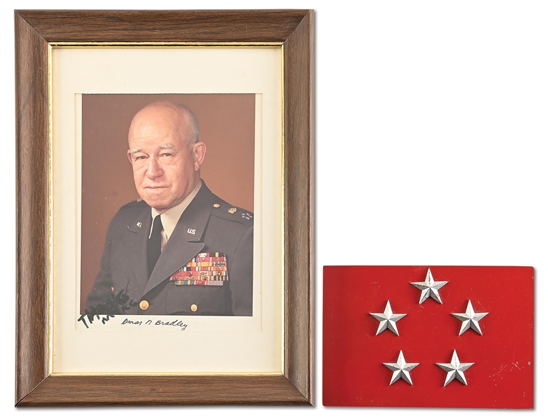 GENERAL OMAR BRADLEYS 5-STAR LICENSE PLATE.