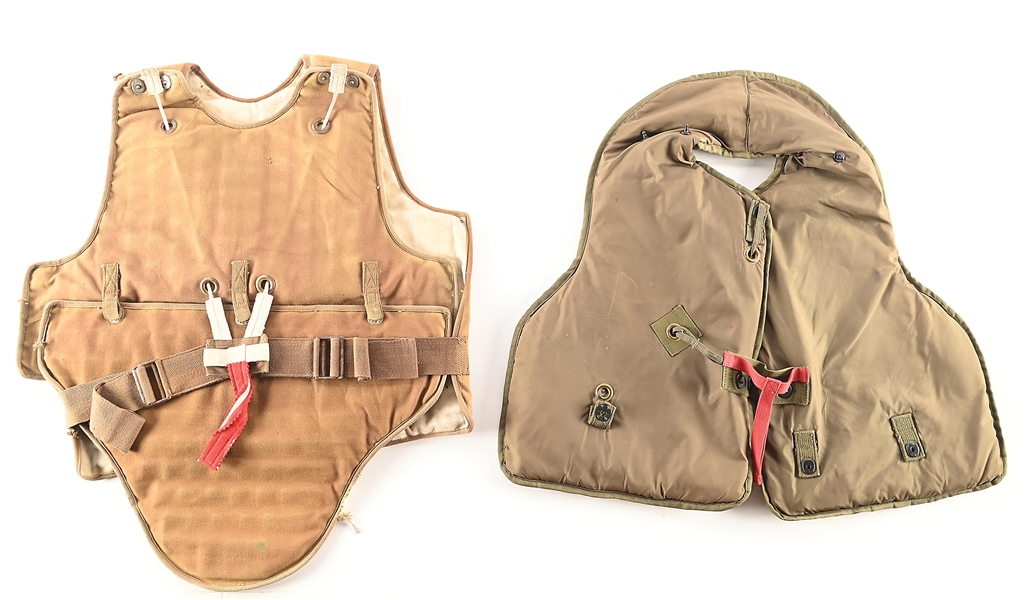 LOT OF 2: US WWII USAAF M1 FLYERS VEST AND NAVY FLAK VEST.