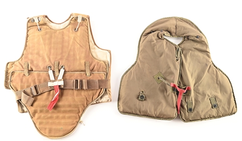 LOT OF 2: US WWII USAAF M1 FLYERS VEST AND NAVY FLAK VEST.