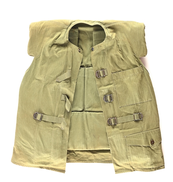 US WWII US MARINE CORPS EXPERIMENTAL HBT BODY ARMOR FLAK JACKET.