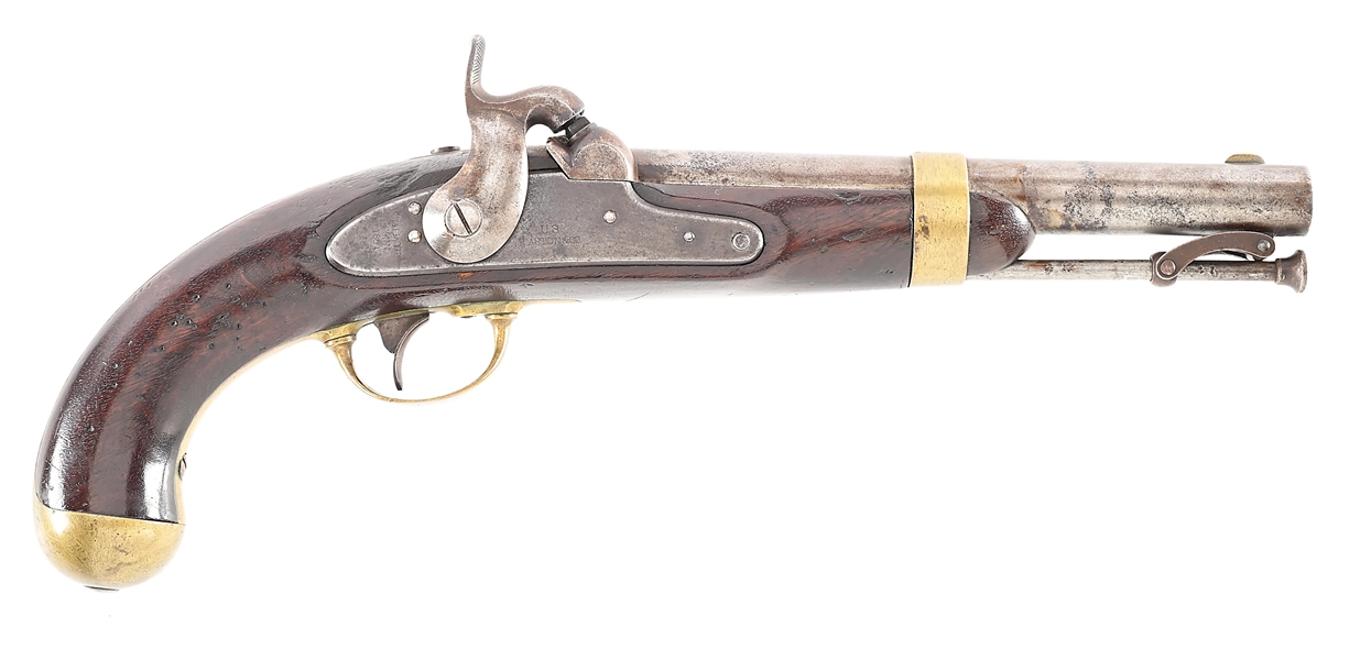 (A) 1851 DATED ASTON US MODEL 1842 PERCUSSION PISTOL.