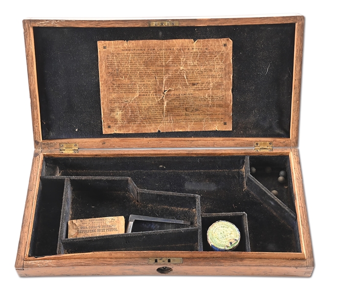 ORIGINAL ENGLISH OAK 1851 NAVY COLT DISPLAY CASE