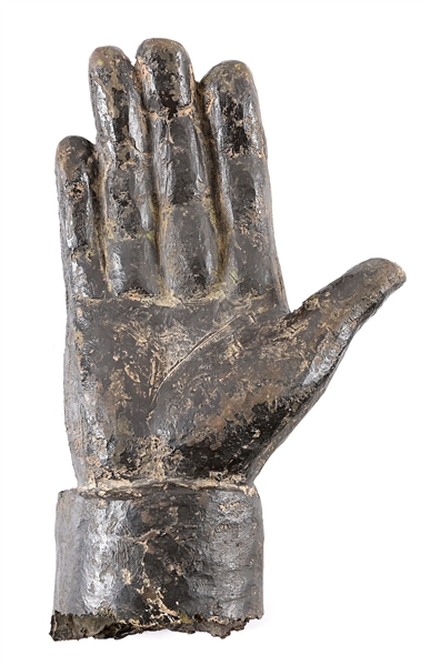 THE HAND THAT RULED IRAQ: SADDAM HUSSEIN BRONZE STATUE FRAGMENT FROM THE IRAQI MINISTRY OF FINANCE.