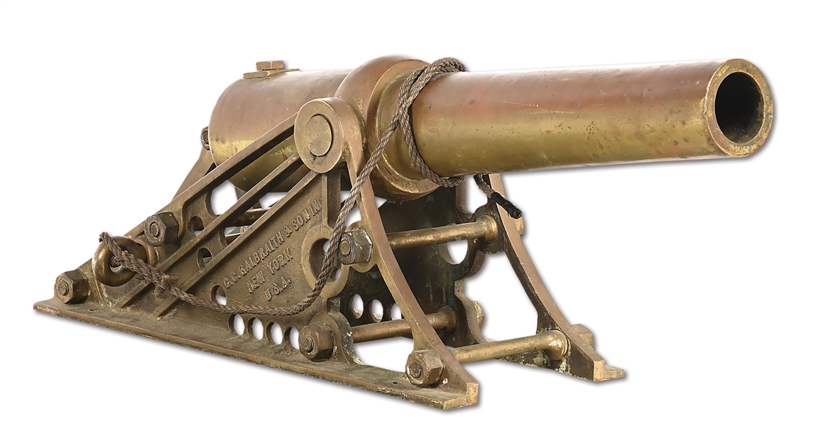 C.C. GALBRAITH & SON BRONZE LYLE LIFE SAVING CANNON.