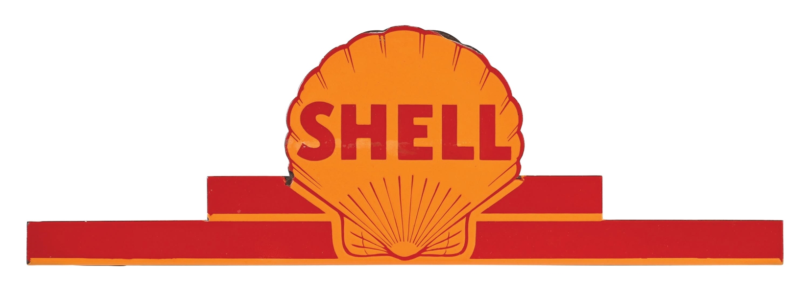 RARE SHELL MOTOR OIL DIE CUT PORCELAIN SIGN
