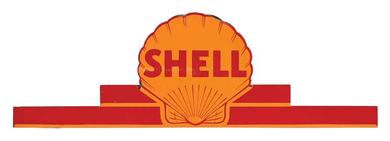 RARE SHELL MOTOR OIL DIE CUT PORCELAIN SIGN