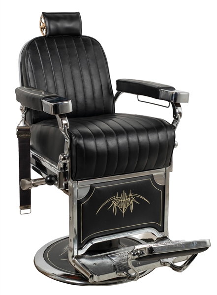 THEO A KOCHS BLACK BARBER CHAIR