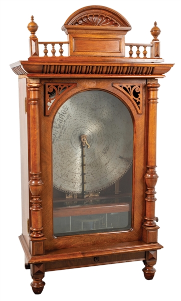 5¢ POLYPHON STYLE 104 UPRIGHT COIN OPERATED MUSIC BOX. 