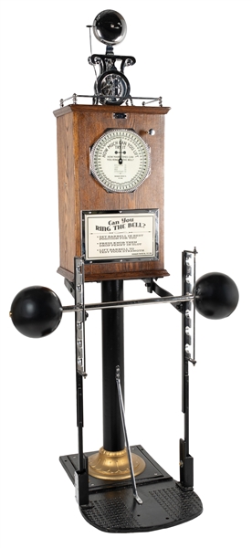 AUTOMATIC NOVELTY CO. DUMBELL STRENGTH LIFTER ARCADE MACHINE