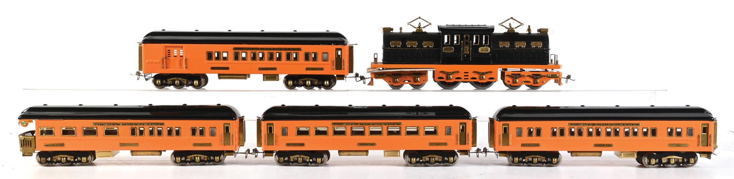 RICH ART REPRODUCUTION IVES STANDARD GA. OLYMPIA PASSENGER SET