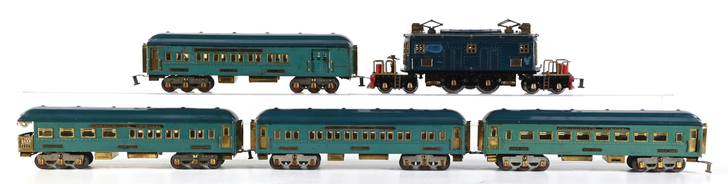 LOT OF 5: AMERICAN FLYER STANDARD GA. PRESIDENTS SPECIAL PASSENGER SET