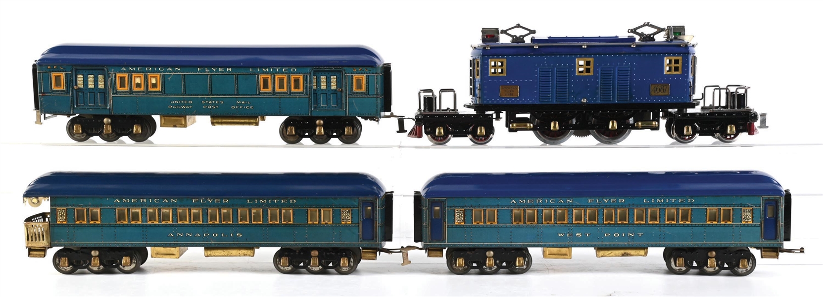 LOT OF 4: AMERICAN FLYER STANDARD GA. PRESIDENTS SPECIAL SET