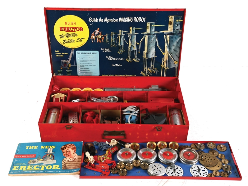 GILBERT ERECTOR SET NO. 12-1/2 THE MASTER BUILDER SET FOR THE MYSTERIOUS WALKING ROBOT