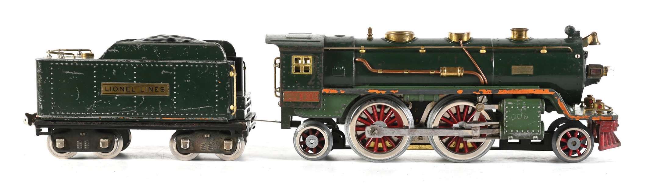 LOT OF 2: PRE-WAR LIONEL NO. 390-E STEAM LOCO WITH TENDER