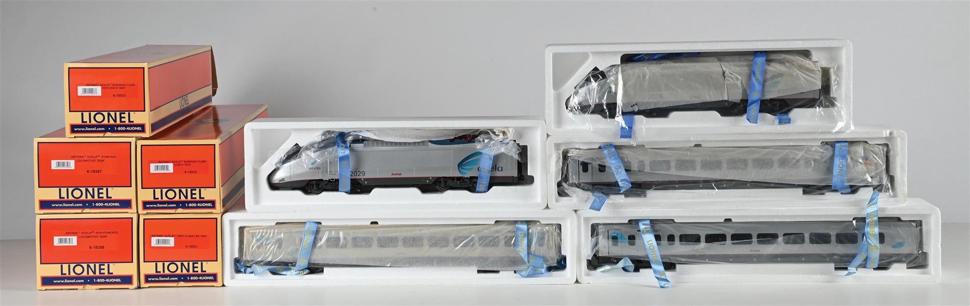 LIONEL O-GA. NO. 6-31714 AMTRAK ACELA PASSENGER WITH TMCC RAILSOUND 5.0 SET IN BOX