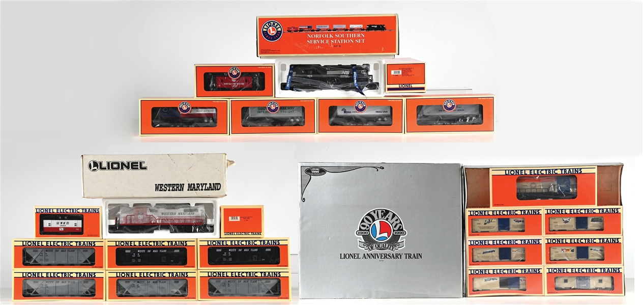 LOT OF 3: LIONEL O-GA. MODERN ERA TRAIN SETS