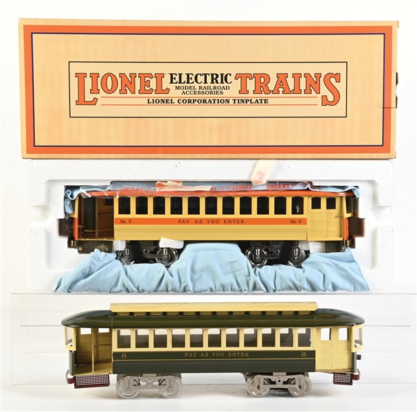 MTH/LIONEL REPRODUCTION NO. 9 TROLLEY AND WILLIAMS NO. 8 TROLLEY