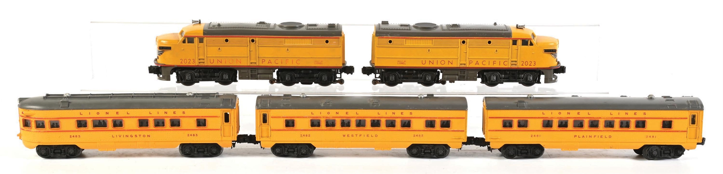POST-WAR LIONEL O-GA. NO. 1464W ANNIVERSARY DIESEL PASSENGER SET