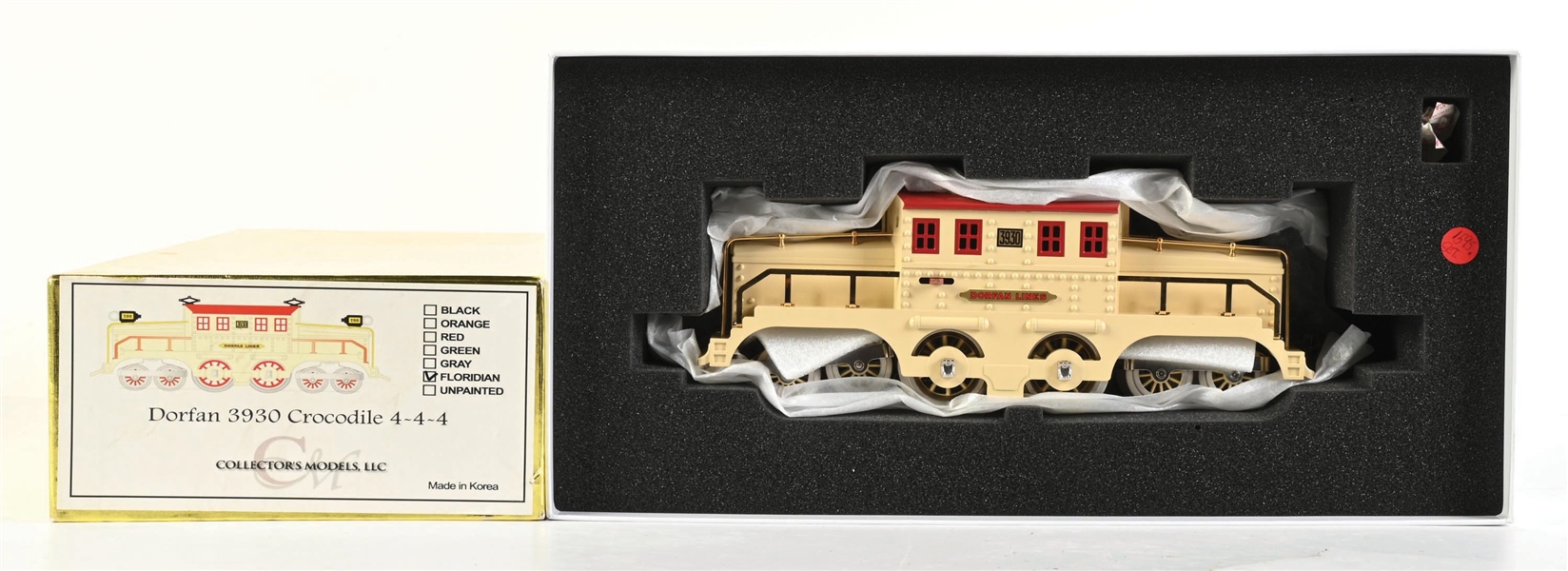 COLLECTORS MODELS STANDARD GA. REPRODUCTION DORFAN NO. 3930 CROCODILE 4-4-4 FLORIDIAN ELECTRIC LOCOMOTIVE