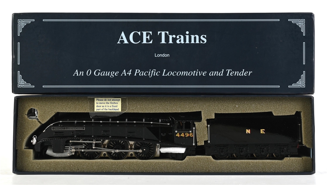 ACE O-GA. DWIGHT D. EISENHOWER A4 NO. 4496 PACIFIC LOCOMOTIVE AND TENDER SET
