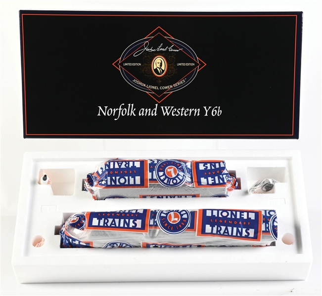 LIONEL O-GA. 6-28085 JLC SERIES NORFOLK AND WESTERN Y6B STEAM LOCOMOTIVE AND TENDER