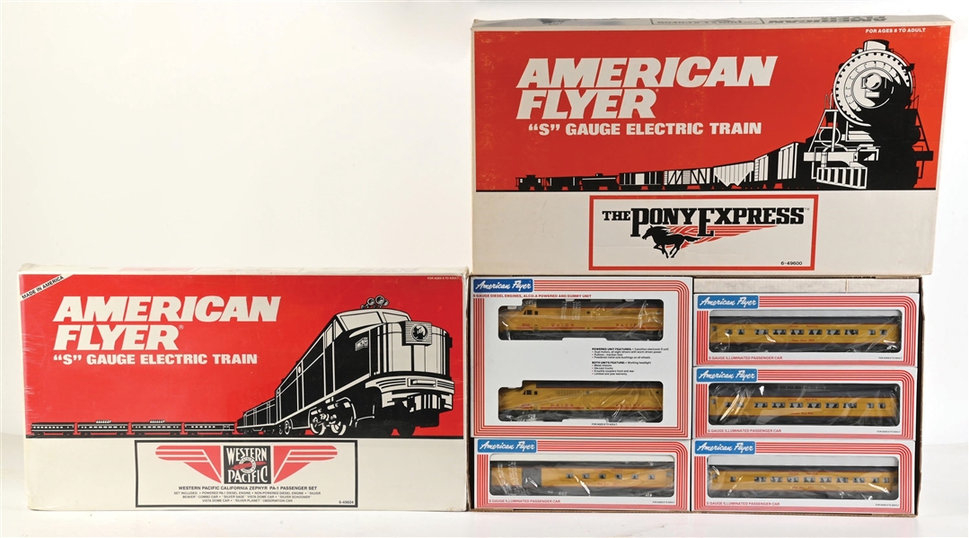 LOT OF 2: AMERICAN FLYER S-GA. DIESEL PASSENGER SETS