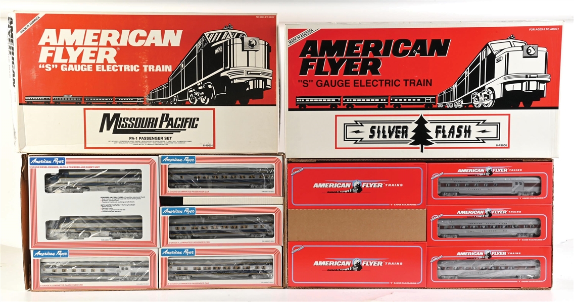 LOT OF 2: AMERICAN FLYER S-GA. DIESEL PASSENGER SETS