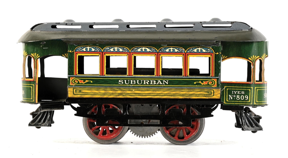 IVES O-GA. NO. 809 SUBURBAN TROLLEY CAR