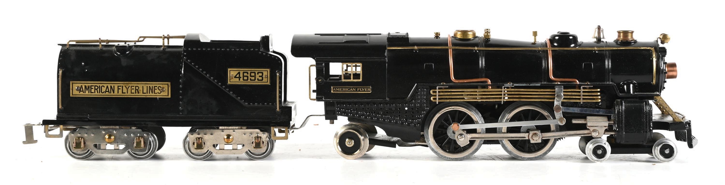 AMERICAN FLYER STANDARD GA. NO. 4693 STEAM LOCOMOTIVE AND TENDER