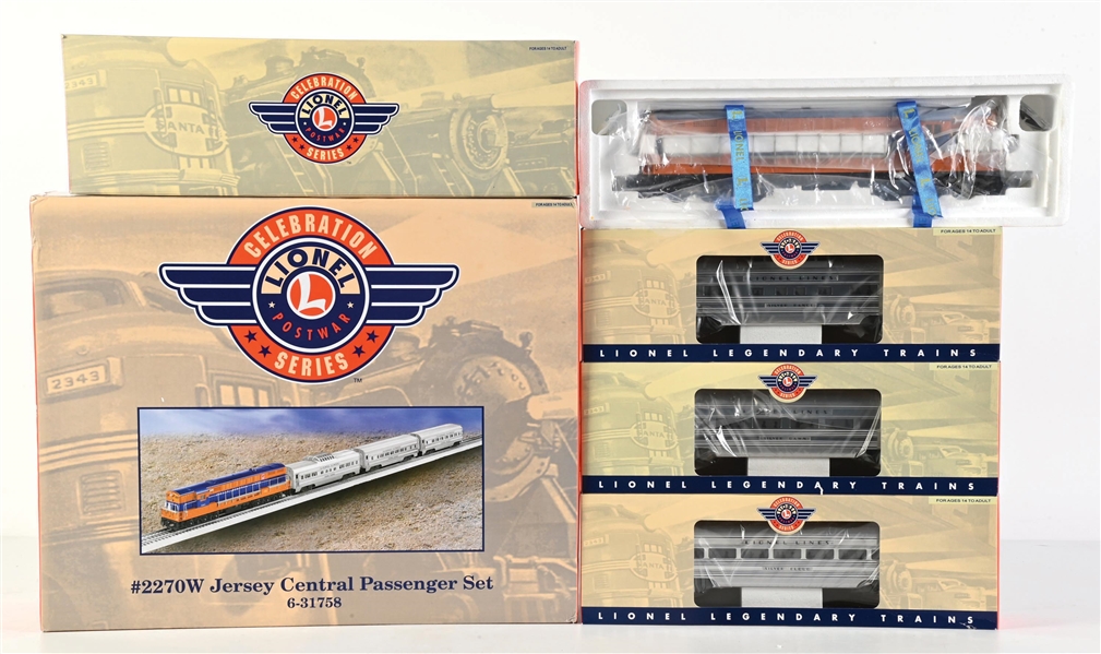 LIONEL O-GA. 6-31758 CELEBRATION SERIES NO. 2270W JERSEY CENTRAL PASSENGER SET