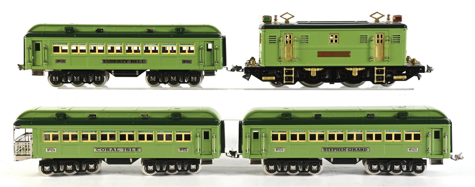 REPRODUCTION LIONEL STANDARD GA. NO.9E BILD-A-LOCO ELECTRIC PASSENGER SET